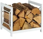 Relaxdays Kaminholzregal, Metall, modern, HBT: 36x43x35,5 cm, Brennholzregal f&uuml;r