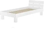 Erst-Holz Einzelbett Buche massiv 90x200 Bett mit Rollrost Holzbett waschwei&szlig;