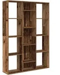 vidaXL Raumteiler/B&uuml;cherregal Altholz-Optik 100x24x140cm Holzwerkstoff