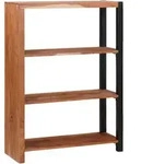 vidaXL B&uuml;cherregal 80 x 30 x 110 cm Massives Akazienholz