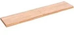 vidaXL Wandregal Hellbraun 140x30x(2-4) cm Massivholz Eiche Behandelt