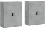 vidaXL Wandschr&auml;nke 2 Stk. Betongrau 69,5x34x90 cm