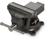 EBERTH Schraubstock aus Gusseisen mit Amboss, 125mm Backenbreite, 360&deg; drehbar,