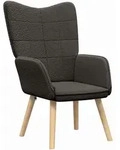 vidaXL Sessel Dunkelgrau 62 x 67 x 95,5 cm Sherpa-Stoff