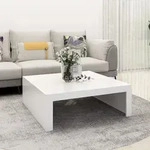 vidaXL Couchtisch Wei&szlig; 100x100x35 cm Spanplatte