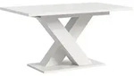 Ebuy24 Motion Esstisch X-Fu&szlig; 90x150/190cm inkl. 1 Einlegeplatte wei&szlig;.