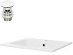 LuxeBath ML-Design Einbauwaschbecken Keramik Wei&szlig; 52,5&times;45&times;21 cm, eckig, mit
