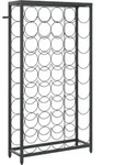 vidaXL Weinregal f&uuml;r 45 Flaschen Schwarz 54x18x100 cm Schmiedeeisen