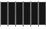 vidaXL 6-tlg. Raumteiler Schwarz 300x180 cm