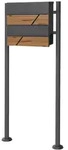 ML-Design ECD Germany Standbriefkasten Anthrazit Edelstahl 120 cm mit...