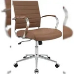 CLP B&uuml;rostuhl Oakland Echtleder HBT: 90x57x62 cm hellbraun Echtleder