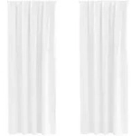 vidaXL Verdunkelungs-Vorh&auml;nge mit Ringen 2 pcs Reinwei&szlig; 245 x 140 cm