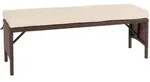 PROREGAL Poly-Rattan Sitzbank | HxBxT 35x112x30cm | Gartenbank Rattanbank |...