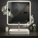 CLP Badspiegel Jericho mit Bluetooth 80x80 cm