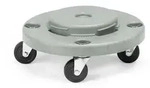 HENDI Wagen f&uuml;r Abfalleimer rund, AmerBox, Passend f&uuml;r 691403, ⌀400x(H)165mm