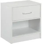 Relaxdays Nachttisch, Schublade, offenes Fach, HBT: 41,5 x 39 x 31 cm,