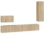 vidaXL 4-tlg. TV-Schrank-Set Sonoma-Eiche Holzwerkstoff