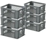 BRB 6x Stapelkorb / Eurobeh&auml;lter, LxBxH 400 x 300 x 175 mm, 16 Liter, Farbe...