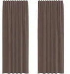 vidaXL Voile Vorh&auml;nge mit Lasche 2 Stk. Braun
