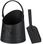 Relaxdays Kohleneimer, Schaufel, Henkel & Griff, 6,5 Liter, Kohle, Pellets,...