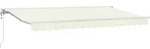 vidaXL Markisenrahmen Creme 350 x 200 cm Polyester mit PU-Beschichtung