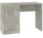 vidaXL Schreibtisch mit Stauraum Betongrau 100x40x73 cm Holzwerkstoff