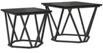 vidaXL Beistelltisch-Set 2 pcs Schwarze Eiche 50 x 50 x 40 cm