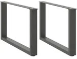 vidaXL Couchtischbeine U-Form 2 Stk. Anthrazit 60x(42-43) cm Stahl