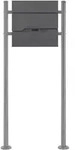 ML-Design ECD Germany Standbriefkasten Silber 120 cm &ndash; Edelstahl-Briefkasten...