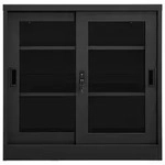 vidaXL Schrank mit Schiebet&uuml;r Anthrazit 90x40x90 cm Stahl