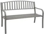 PROREGAL Gartenbank | HxBxT 87x128x58cm | Bank Parkbank Sitzbank | Grau |...