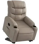 vidaXL Relaxsessel mit Aufstehhilfe Cappuccino-Braun Kunstleder