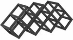 vidaXL Weinregal Schwarz 63 x 16.5 x 25 cm Pulverbeschichteter Stahl