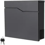 ML-Design Briefkasten 37 x 37 cm Anthrazit Edelstahl, mit Zeitungsfach &...
