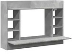 vidaXL Betongrauer Wandschreibtisch 105x48x75 cm, Holzwerkstoff, Modell Orion Master