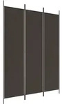 vidaXL 3-tlg. Paravent Braun 150x200 cm Stoff