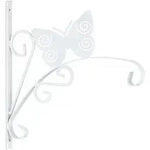 Relaxdays Blumenampel Halterung, Schmetterling, Wandmontage, HBT: 30 x 30 x 2 cm,