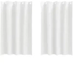 vidaXL Verdunkelungs-Vorh&auml;nge mit Ringen 2 pcs Reinwei&szlig; 175 x 140 cm