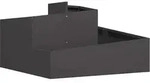 vidaXL Gartenblumentopf Schwarz 80 x 80 x 50 cm Kaltgewalzter Stahl