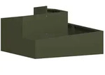 vidaXL Gartenblumentopf Olivgr&uuml;n 80 x 80 x 50 cm Kaltgewalzter Stahl