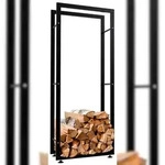 CLP Kaminholzst&auml;nder Keri V2 schwarz/25x60x150 cm