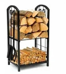 DanDiBo Kaminholzregal Innen Metall Schwarz 72 cm Kaminholzst&auml;nder mit...