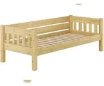 Erst-Holz Kieferbett natur Einzelbett 90x200 Massivholz-Bettgestell Sofabett mit