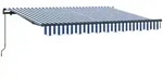 vidaXL Einziehbare Markise Blau 250 x 200 cm Stoff