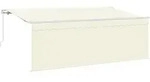vidaXL Markise mit Sichtschutz Creme 350 x 200 x 120 cm