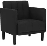 vidaXL Sessel mit Armlehnen Schwarz 53 cm Stoff