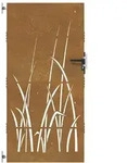 vidaXL Gartentor 85x175 cm Cortenstahl Gras-Design