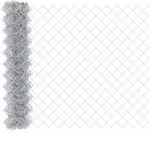 vidaXL Kettenzaun Silber 10 x 1 m Verzinkter Stahl