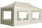 vidaXL Profi-Partyzelt Faltbar mit W&auml;nden Aluminium 6&times;3m Creme