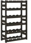vidaXL Weinregal f&uuml;r 30 Flaschen Schwarz Massivholz Kiefer